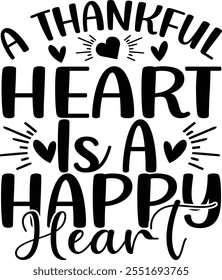 a thankful heart is a happy heart 