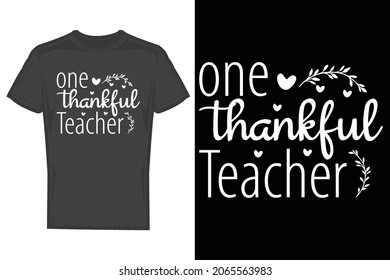 Thankful teacher t shirt design