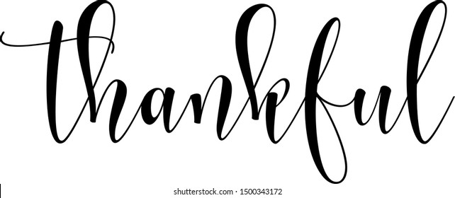 Thankful vector with an elegant typography.