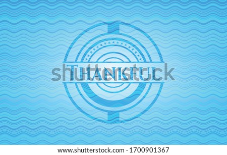 Thankful water wave badge background. Vector Illustration. Detailed.