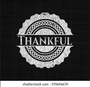 Thankful written with chalkboard texture
