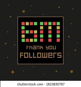 Thanking Post to the followers for completing 6M followers on social media. Digital Number 6M