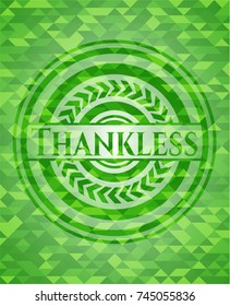 Thankless green mosaic emblem