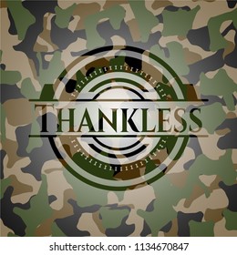 Thankless on camouflage texture