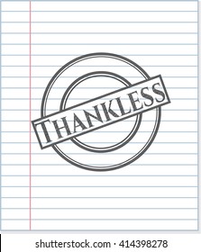 Thankless pencil emblem