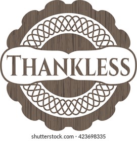 Thankless retro wood emblem