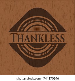 Thankless retro wooden emblem
