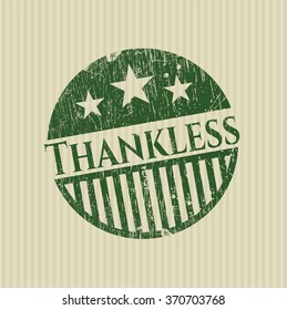 Thankless with rubber seal texture