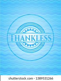 Thankless water concept emblem. Vector Illustration. Detailed.