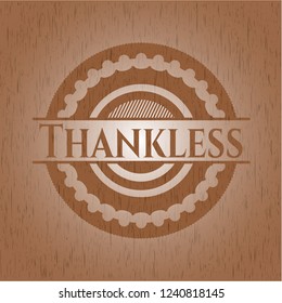 Thankless wood icon or emblem