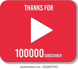 Thanks for 100000 subscriber icon