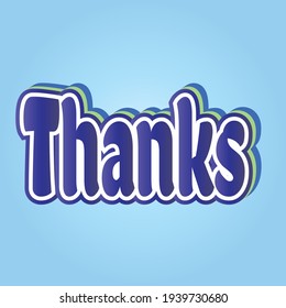 Thanks in 3D mode Sky Blue Color