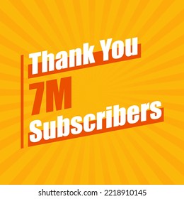 Gracias a los suscriptores 7M, 700000 suscriptores celebran diseño colorido moderno.