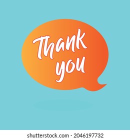 Thanks. Banner, speech bubble, poster and sticker concept, Thank you. Icon balloon with quote message thank you for banner, poster. Illustration