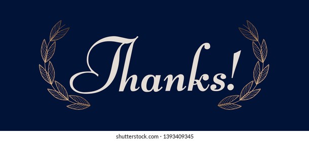 thanks, beautiful greeting card background or banner with golden leaf theme