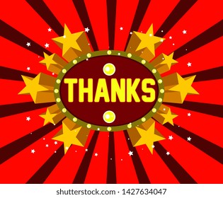 thanks, beautiful greeting card background, poster or banner for summer party event