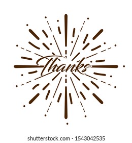 thanks, Beautiful greeting card poster with calligraphy text