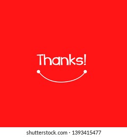 thanks, beautiful smile greeting card background or banner