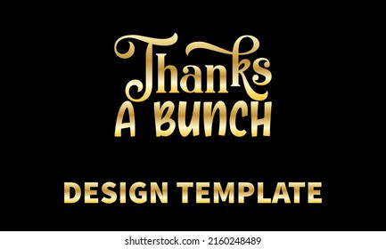 thanks a bunch vector logo monogram template