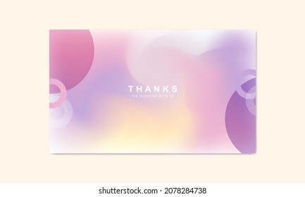 Tarjeta de agradecimiento fondo abstracto de malla de gradiente borroso de fondo Vector libre