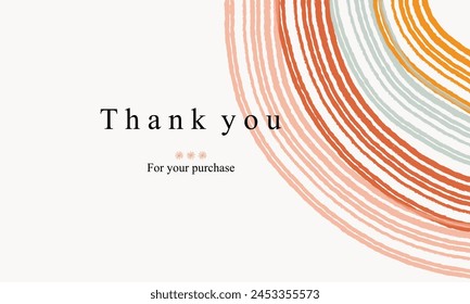 Thanks card abstract lines elements design