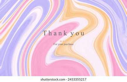 Thanks card abstract liquid shape and golden lines elements design