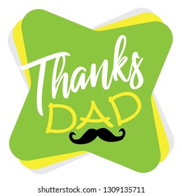 Thanks Dad typographic 