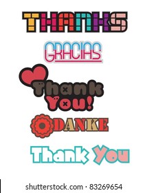 Thanks in different styles