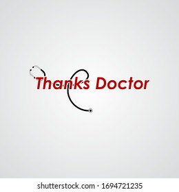 Thanks Doctor Vector Template Design Illustration
