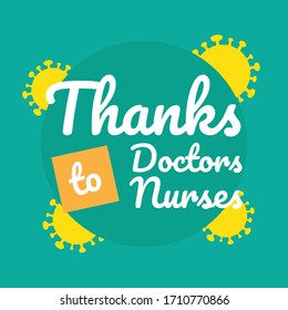 Thanks Doctors Nurses Stock Vector (Royalty Free) 1710770866 | Shutterstock