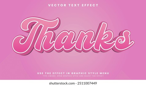 Obrigado efeito de texto editável Modelo
