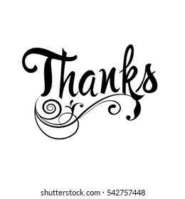 Thanks. Floral vintage isolated  lettering.