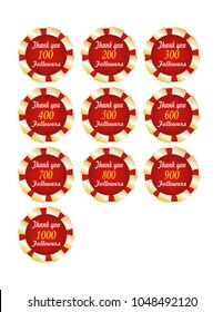 Thanks for the followers 100, 200, 300, 400,500, 600, 700, 800, 900, 1000