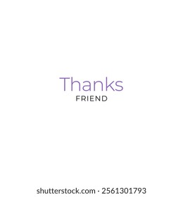 Thanks friend vector design in white background
