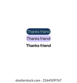 Thanks friend vector design in white background