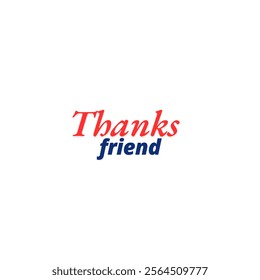 Thanks friend vector design in white background
