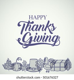 Thanks given icon set design