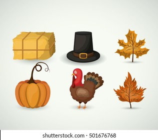 Thanks given icon set design