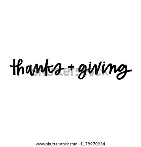 Thanks and giving