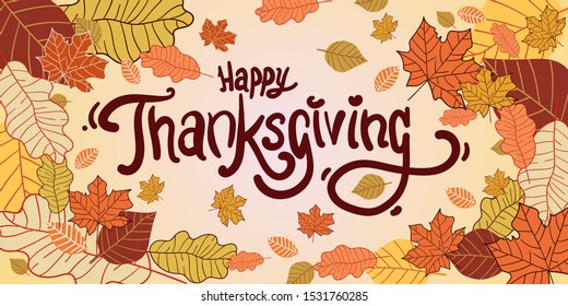 Thanks giving autumn banner, poster, flyer, website, story, and social media template.
