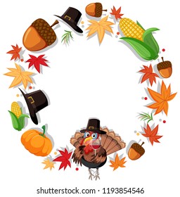 Thanks giving circle concept illustration