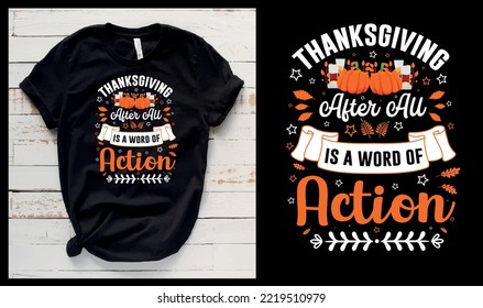 Thanks giving colorful t shirt for print on demand
