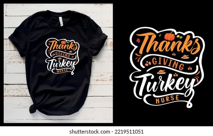 Thanks giving colorful t shirt for print on demand