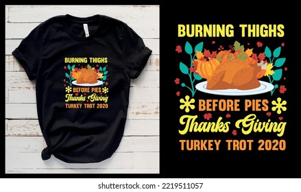 Thanks giving colorful t shirt for print on demand