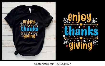 Thanks giving colorful t shirt for print on demand