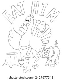 thanks giving coloring page for adult and child