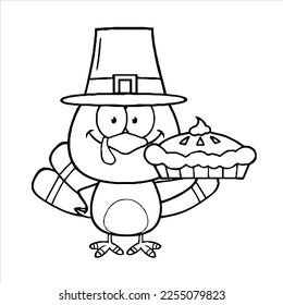 Thanks giving coloring page for kids.