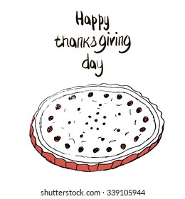 Thanks giving day card in vector