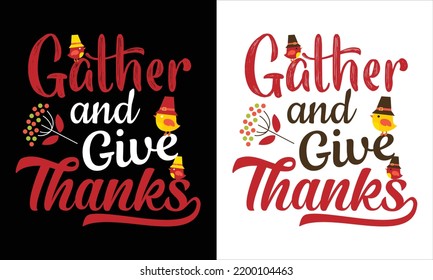 Thanks Giving day t shirt design