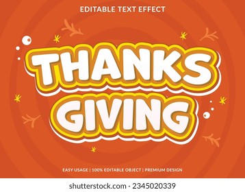 thanks giving editable text effect template use for font style logo	